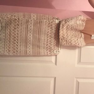 Lace matching top and skirt